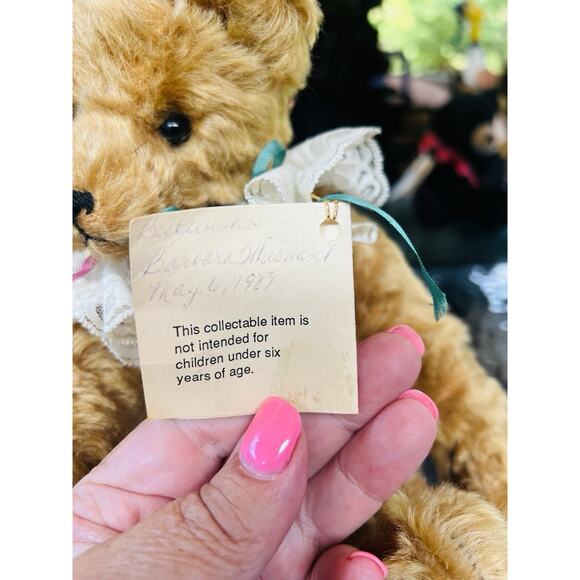 1989 Clementine Handmade Barbara Whisnant Bear Barbear Distressed Mohair 11” - Picture 3 of 6